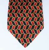 Red and navy blue tie M&S machine washable Marks and Spencer made in UK